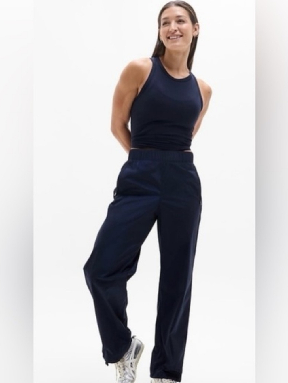 Athleta Rise Pants in Navy Blue